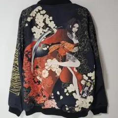 美品 CRUTCH 絡繰魂 リバーシブルスカジャン 抜刀娘 XXL 大きいサイズ