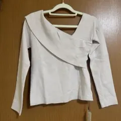 GRL アシンメトリーオフショルニットトップス