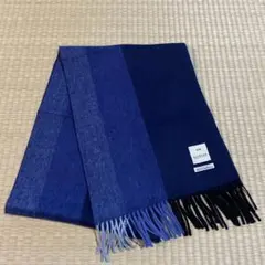 【美品】FAIRFAX COLLECTIVE 100%カシミヤマフラー ブルー