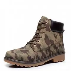 人気 かっこいい　激安　メンズ レディース ブーツ  迷彩 ティンバーランド風
