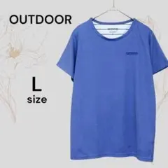 OUTDOOR レディース Tシャツ 半袖 パープル Lサイズ 青 ブルーのサムネイル