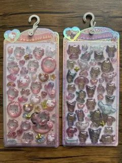 【新品未開封】サンリオ　キティ　うるちゅるポップシール 2枚　日焼け