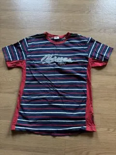 Hanes ボーダー Tシャツ 160サイズ ネイビー レッドのサムネイル