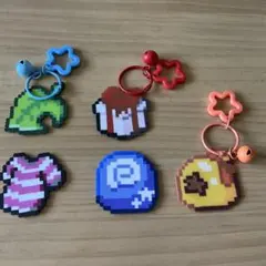 ハンドメイド アイロンビーズ キーホルダー 5個セット
