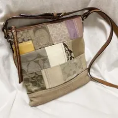 COACH シグネチャー パッチワーク レザー クロス ショルダー 10005