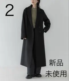 crewre アジャスタブルウールロングコート 黒 ブラック サイズ1 sサイズ crewre online store / アジャスタブルウールロングコート