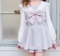 LIZLISA セーラーカラーセットアップ グレー
