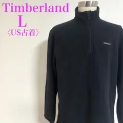 ティンバーランド ハーフジップ フリース プルオーバー ブラック L US古着