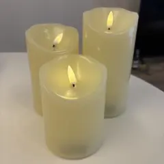 LEDキャンドル クリーム色 3個セット