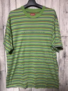 シュプリーム　ボーダーtシャツ 黄緑　サイズL