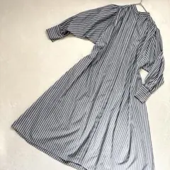 美品✨トゥモローランド ウエスト ベルト ストライプ シャツワンピース
