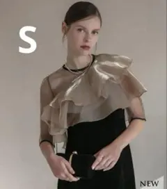 Leja (レジャ)のアシンメトリーティアードフリル3WAYベロア