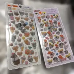 トムとジェリー パワーパフガールズ フロッキードロップステッカー 2種