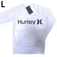 大特価！Hurleyハーレー ラッシュガード 長袖 白ホワイト メンズLサイズ