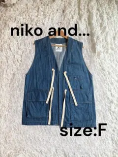 niko and... 　デニムC-1風ノースリーブベスト size:F