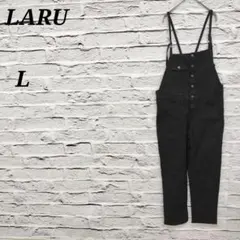 R4414 LARU 【L】 サロペット オーバオール コットン ブラック