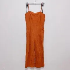 美品 FOREVER21 Mサイズ オレンジ オールインワン ズボン 茶色のサムネイル
