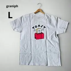 【送料無料】L　グラニフトーストデザインTシャツ L ホワイト半袖