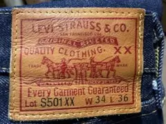 ラストセールLEVI'S S501XX W34 L36大戦モデル1944USA製
