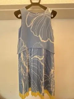 グレースクラス　シフォンプリーツワンピース