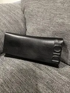 Dior ブラックレザー メガネケース