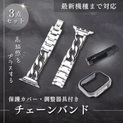 【44mm】Apple Watch チェーンバンド カバー 調整器具 3点セット