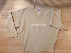 NIKE Vネック ニットセーター ベージュ