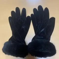 桂由美 ラビットファー付き手袋