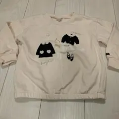 petit main トレーナー アイボリー 刺繍　110cm
