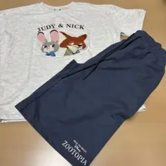 新品 ディズニー ズートピア ルームウェア セットアップ Lサイズ