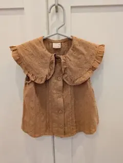 petit main フリル襟シャツ 80サイズ