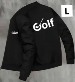 【新品/Lサイズ】ゴルフウェア ジップアップ ジャケット ブラック メンズ