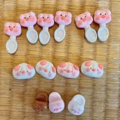 豚のデコレーションパーツ 8個セット