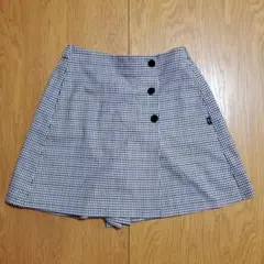 KUMIKYOKU 140 キュロット ラップ スカート 見え チェック 組曲