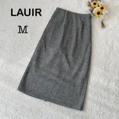 【LAUIR ラウアー】ロングタイトスカート スリット ブラック ホワイト Mのサムネイル
