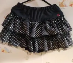 【ホットビスケッツ】　キュロットスカート　ブラックのサムネイル