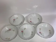 オールドノリタケ 中皿 直径19cm 深さ4cm ５枚セット 丸皿