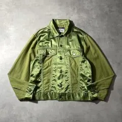 90s archive “PAZZO” rayon trucker jacket