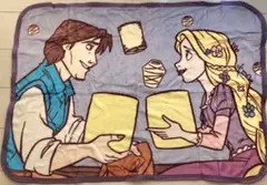 新品 ディズニープリンセス ラプンツェル ポーチ付きブランケット 70×100