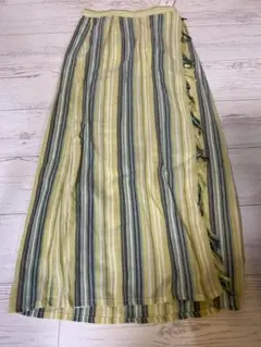 KBF ストライプ ロングスカート