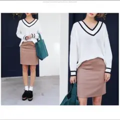 DHOLIC ピンク色タイトスカート