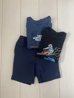 THE NORTH FACE 120 長袖カットソー 2枚、ハーフパンツセット