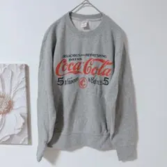 ユニクロ　Coca-Cola　ヴィンテージ　スウェット　グレー/赤文字　S