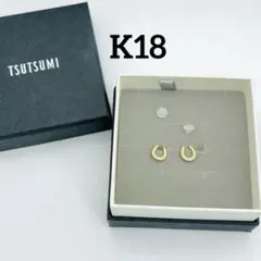 ツツミ K18 YG ホースシュー ゴールド ピアス ジュエリーツツミ