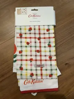 【新品】Cath Kidston ストロベリー柄 ティータオル 2枚セット