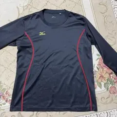 MIZUNO 野球 アンダーシャツ 長袖 ブラック レッド XLのサムネイル