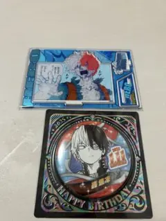 2025年ジャンプショップ　轟焦凍　バースデイ缶バッジ、名場面ジオラマフィギュア