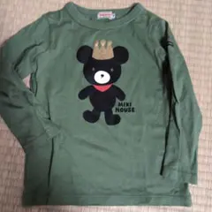 MIKI HOUSE クマデザイン ロングTシャツ 100cm