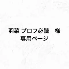 羽菜 プロフ必読さま　専用