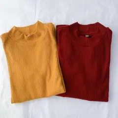 カットソー長袖レディース赤